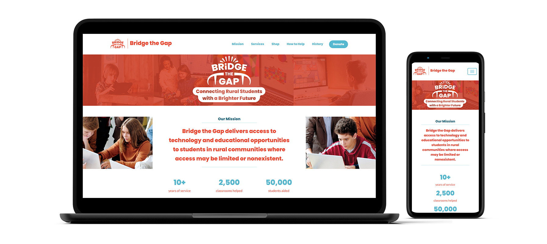 Bridge the Gap Website Mockup