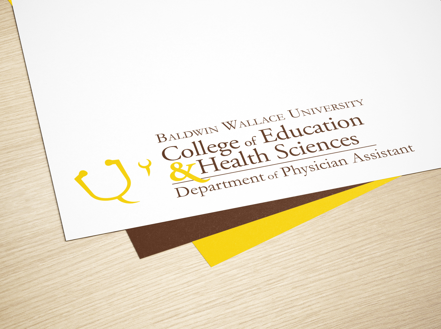 College of Education & Health Sciences Department of Physician Assistant Logo Mockup