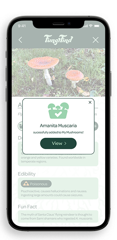 FungiFind Confirmation Popup