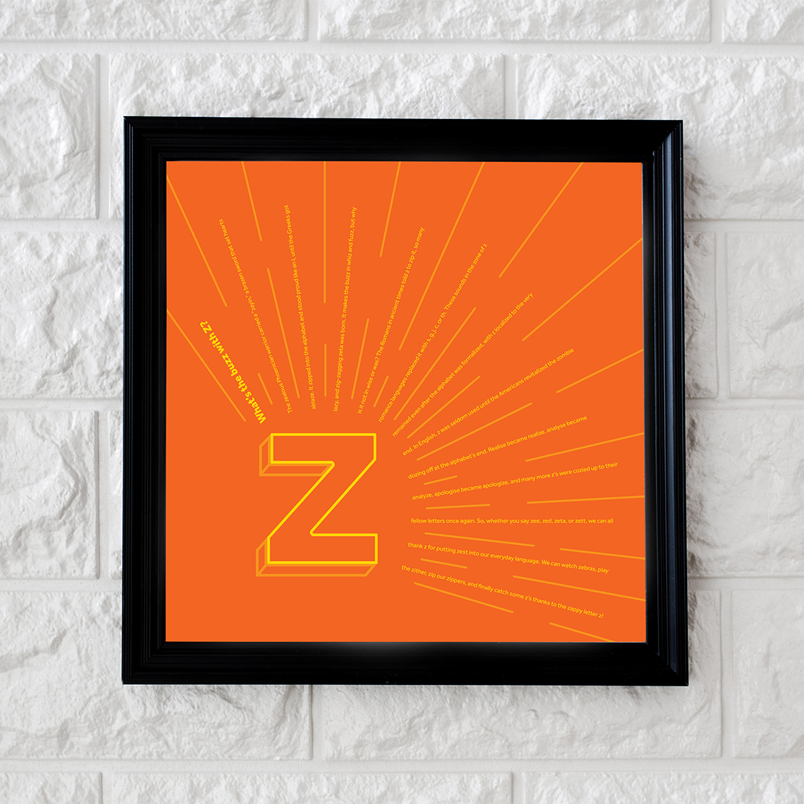 Letter Z Poster Mockup 3